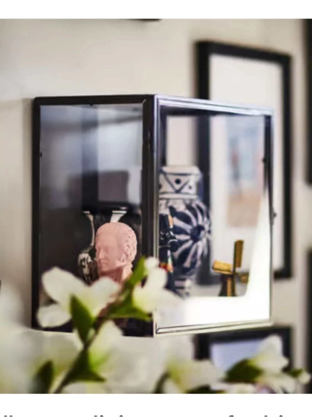 IKEA BARKHYTTAN Glass Metal Display Case Box